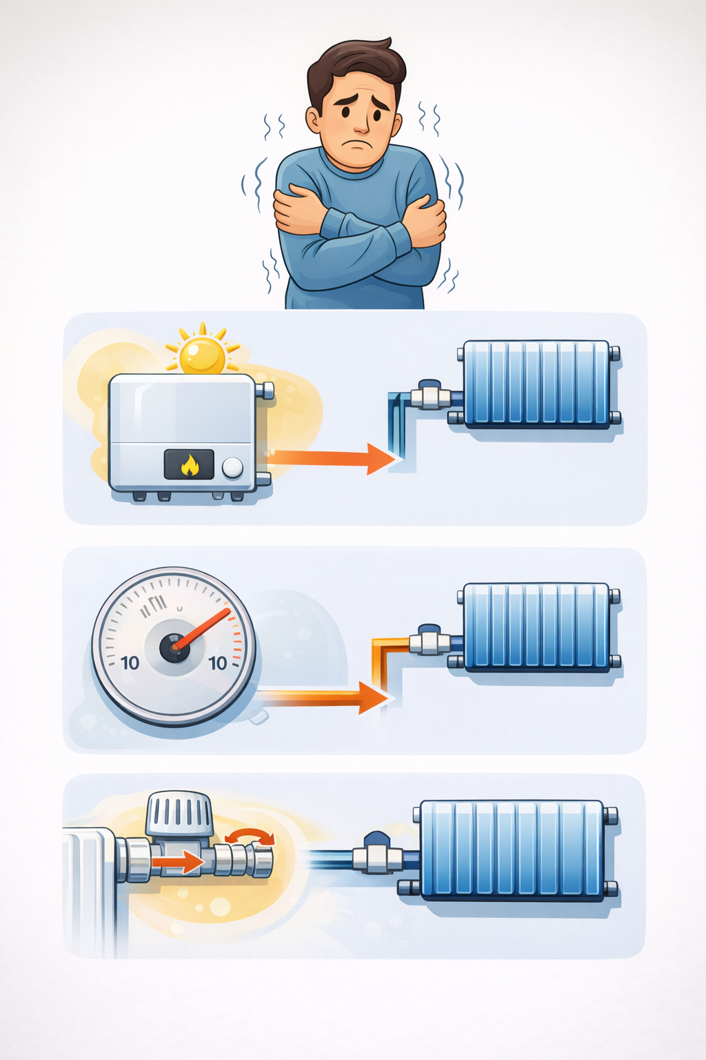 چرا سیستم گرمایش درست کار نمیکند