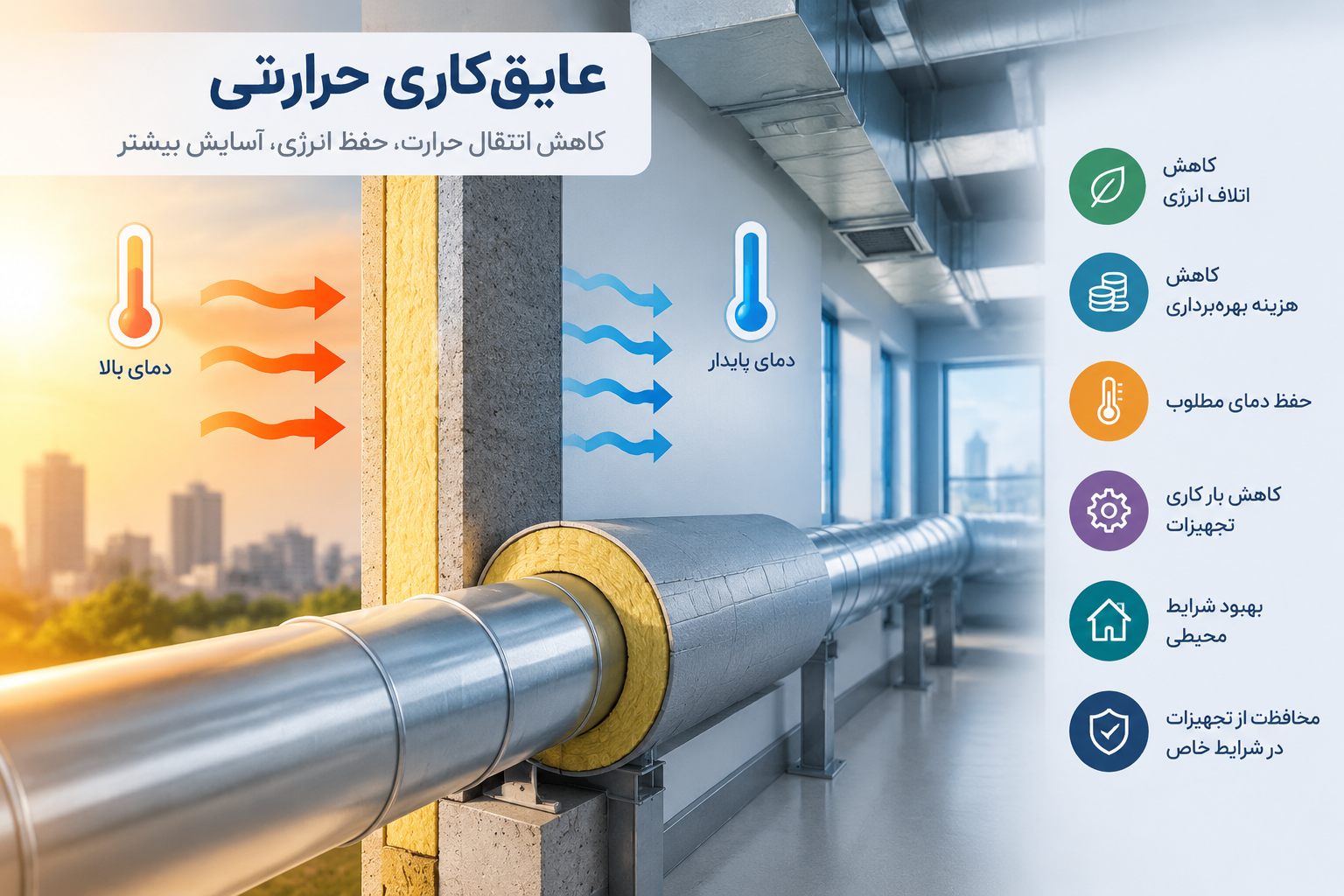 عایقکاری حرارتی چیست و چگونه باعث کاهش مصرف انرژی میشود؟